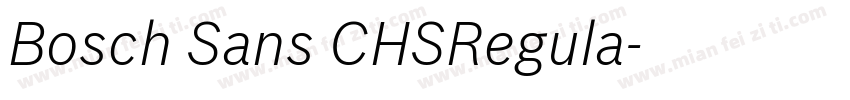 Bosch Sans CHSRegula字体转换
